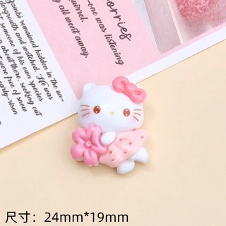 อุปกรณ์เรซิ่น ทําเอง ครีมกาวน่ารักกิ๊บหลุมรองเท้าหัวเข็มขัดเครื่องประดับรองเท้าดอกไม้ตกแต่งการ์ตูนสีชมพูกระโปรงสัตว์เล