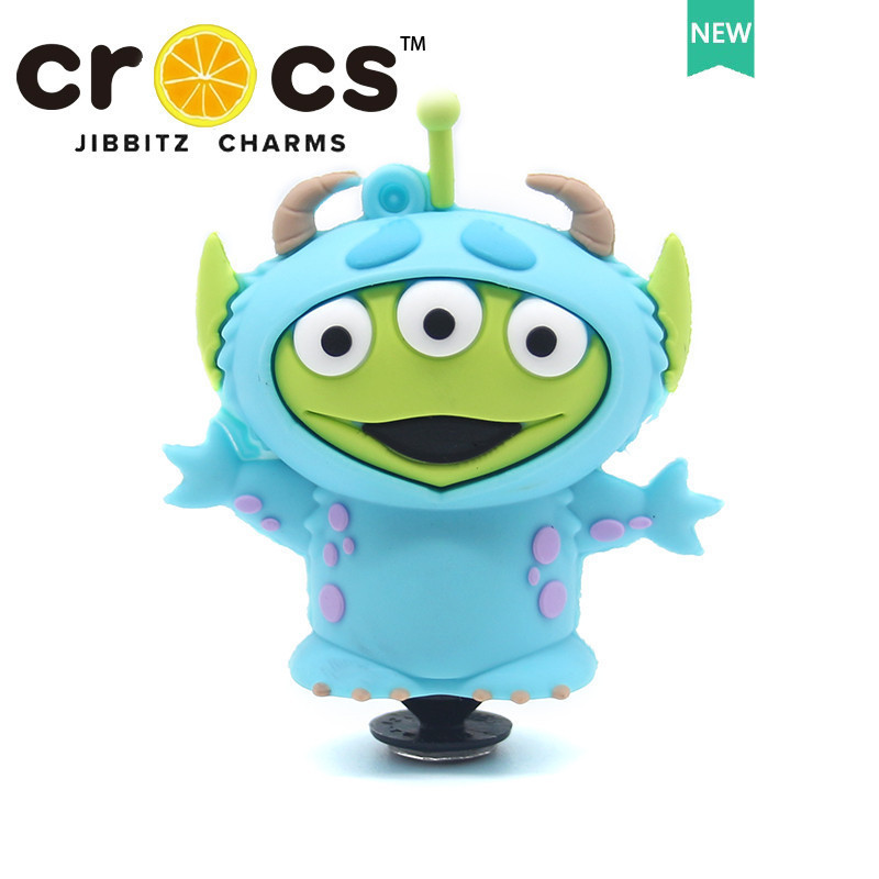Jibbitz crocs charm รองเท้าหัวเข็มขัดรูอุปกรณ์เสริมรองเท้า 3D สามมิติสามตา diy รองเท้าหัวเข็มขัดอุปกรณ์เสริม