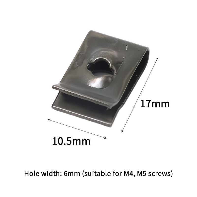 10/30/50ชิ้นสากลรถสกรูแตะตัวเองยึด/รถจักรยานยนต์โลหะ ยู-พิมพ์ คลิป/ป้องกันสนิมหัวเข็มขัดยึดฐานสกรู - รูปที่ 7