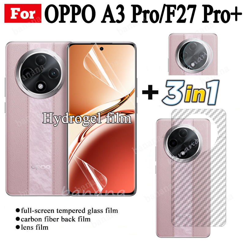 OPPO OPPO F27 Pro Full Transparent Hydrogel Soft Film Screen Protector สําหรับ OPPO F27 Pro + ด้านหน