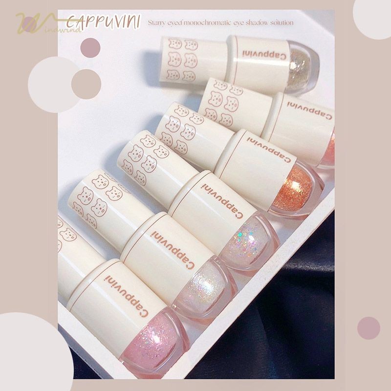 [Windind]Cappuvini อายแชโดว์กลิสเตอร์เนื้อลิควิด ประกายมุก กันน้ำ กันเหงื่อ ติดทนนาน -wind