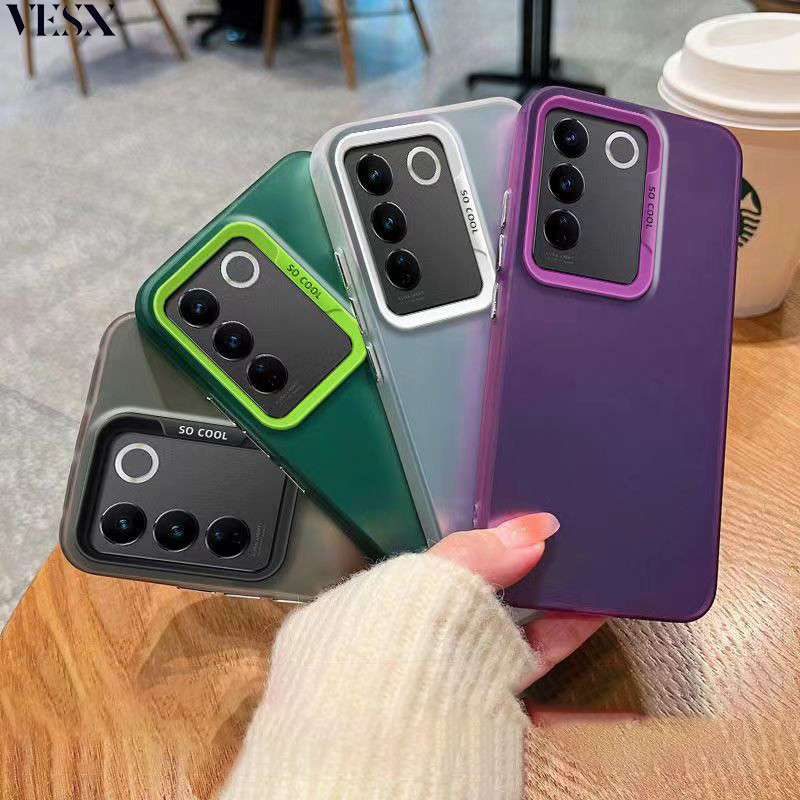 กรณีโทรศัพท์มือถือกันกระแทกด้วยเลเซอร์สีสำหรับ VIVO V30 V29 V27 V25 V23 V23E V20 Pro 4G 5G 2024