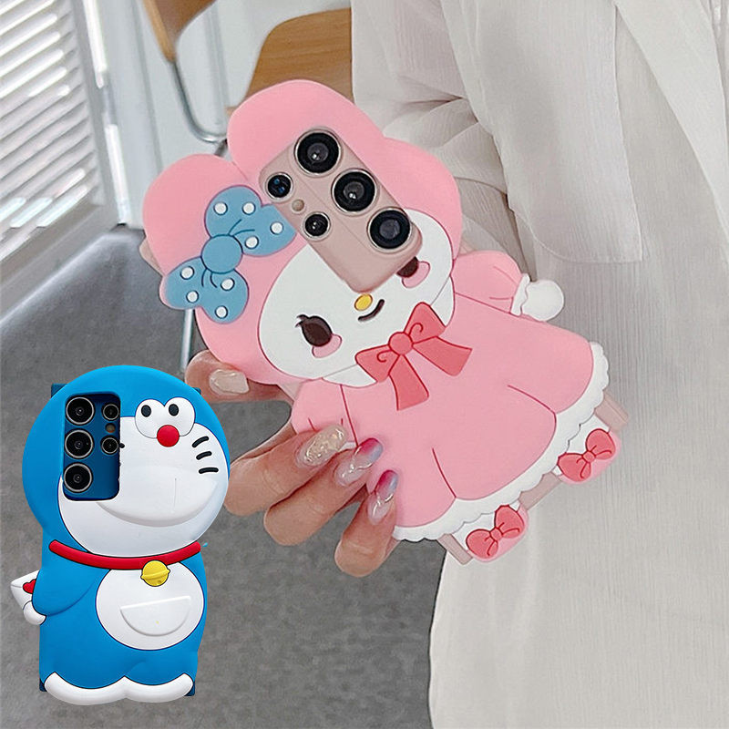 3D เปลือกการ์ตูน สําหรับ Samsung Galaxy A55 A35 A54 A34 A25 A15 A24 A23 4G A73 A53 A33 A13 A14 A22 5G เคสมือถือ Soft TPU Case เคสป้องกัน Cute Cartoon Loopy Melody Kuromi Doraemon เปลือกกันกระแทก เปลือกซิลิคอน