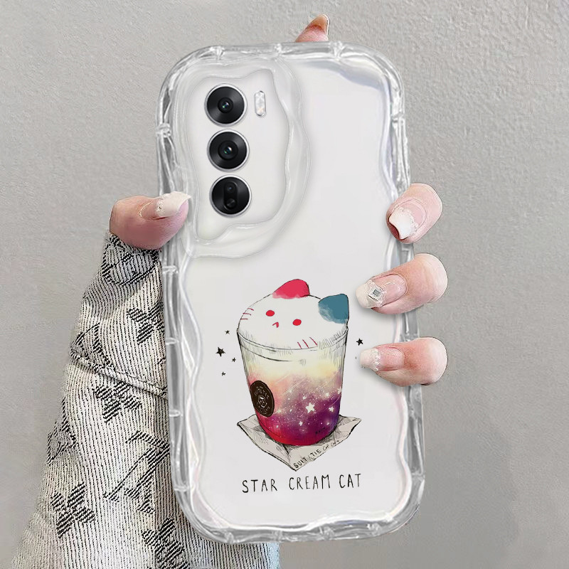 เคส OPPO Reno12 5G Reno 12 PRO 11 10 11F 8 8Z 7Z เคสโทรศัพท์ใส เคสนิ่ม ความรู้สึกสูง หยักแมว ดอกไม้ ใส เคสโทรศัพท์ ราคา ถูกที่สุด ดีลบีเคเค แกลเลอรีภาพที่ 4