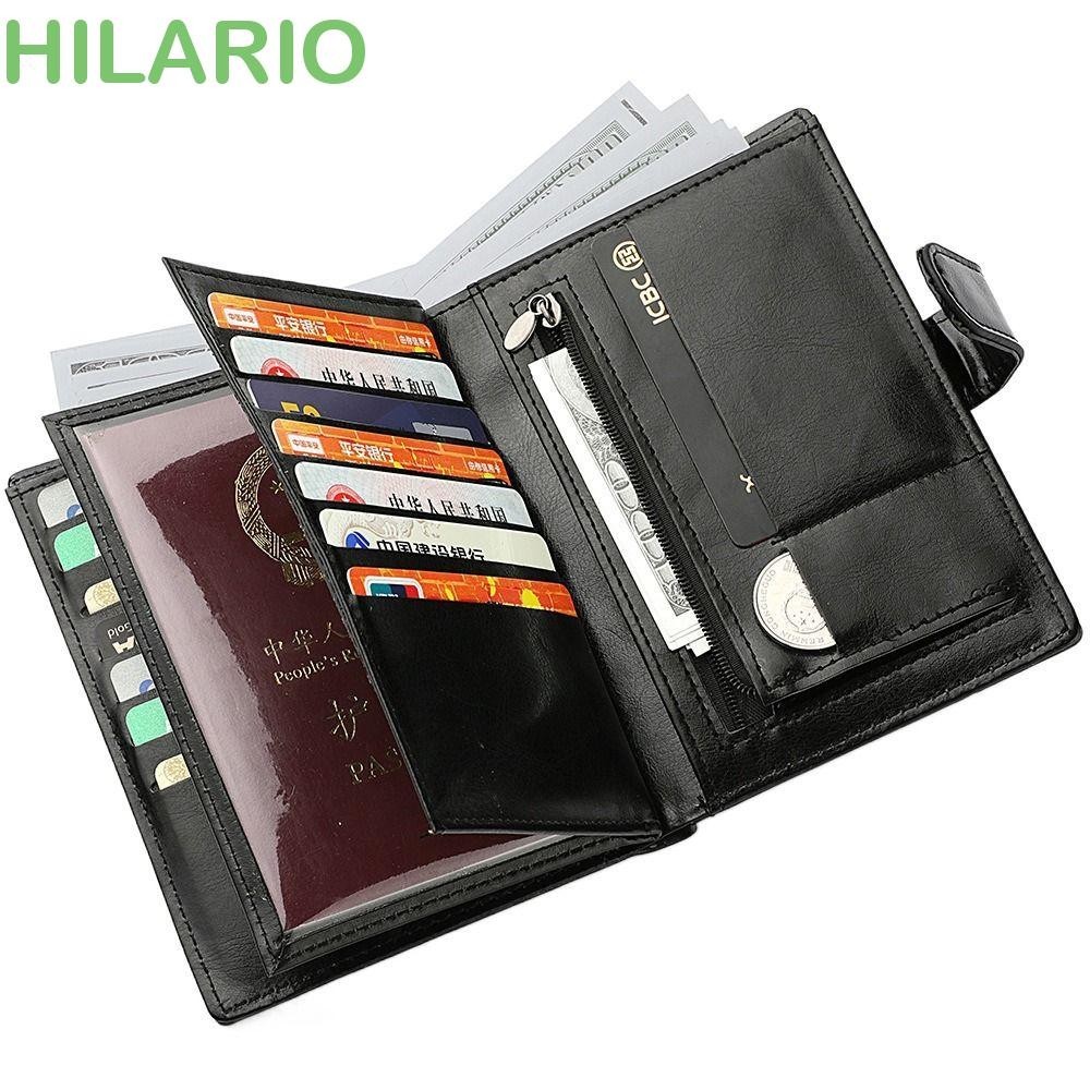 Hilario Passport Holder เครื่องบิน Check-in ผู้ถือบัตรเครดิต ID ผู้ถือเอกสาร PU หนังขนาดใหญ่ความจุมัลติฟังก์ชั่ PU Card Case อุปกรณ์การเดินทางผู้หญิง Mony กระเป๋า