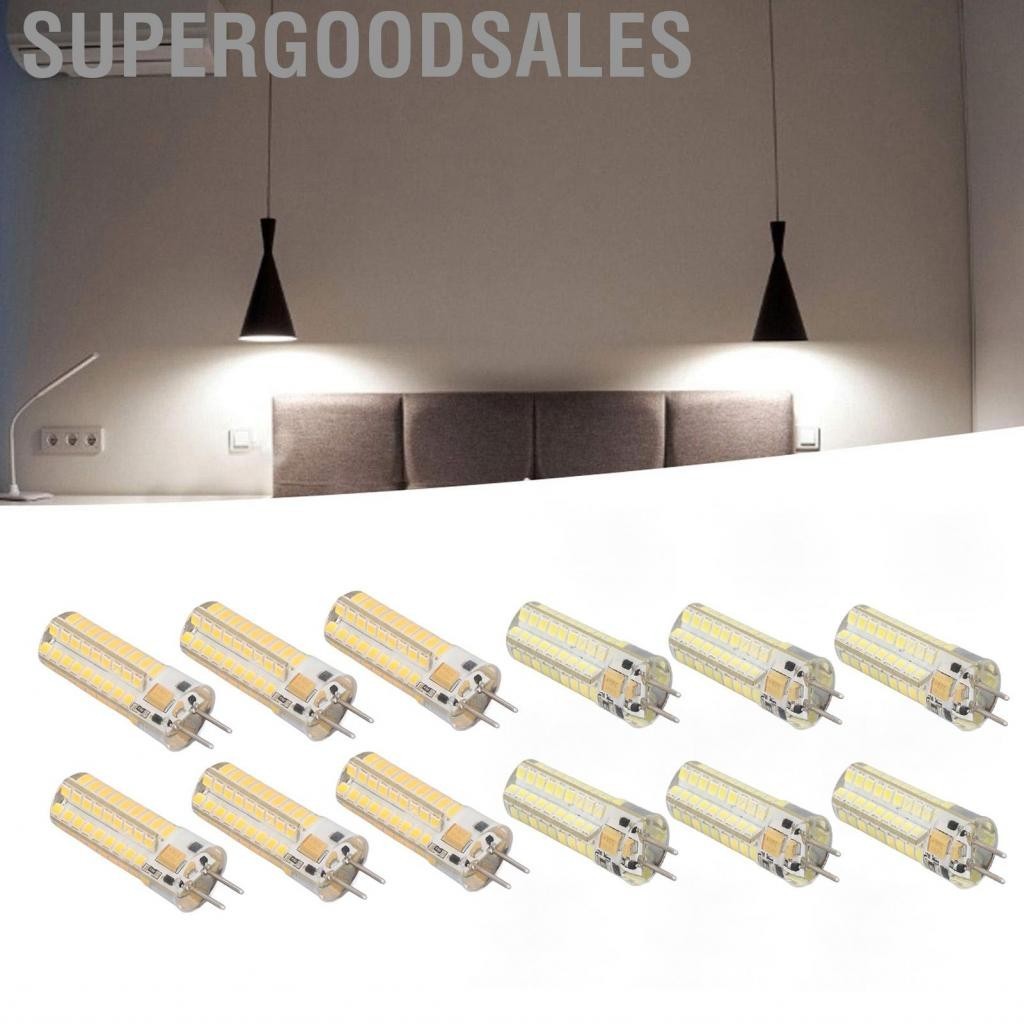 Supergoodsales 6 ชิ้น GY6.35 หลอดไฟ LED 7 วัตต์ 12 โวลต์ 72 LEDs ข้าวโพดสำหรับโคมไฟเพดานจี้ TS