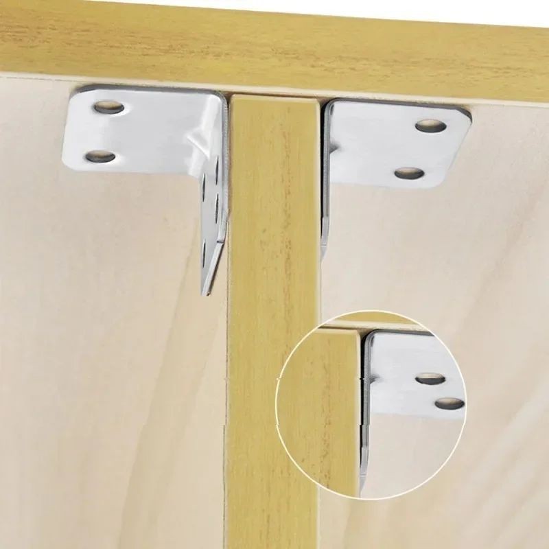 วงเล็บมุม90องศามุมขวา-รูปตัว ล สแตนเลสวงเล็บไม้เฟอร์นิเจอร์ตู้ตัวเชื่อมต่อ-วงเล็บมุมฮาร์ดแวร์บ้านเครื่องมือเชื่อมต่อ - รูปที่ 6