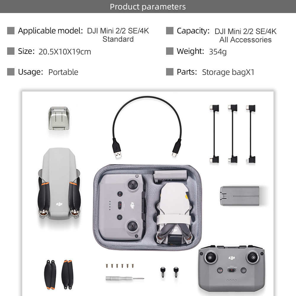 สําหรับกล่องเก็บของ DJI mini 4k mini 2 กระเป๋าโดรน mini 2se กระเป๋าเก็บของแบบพกพา