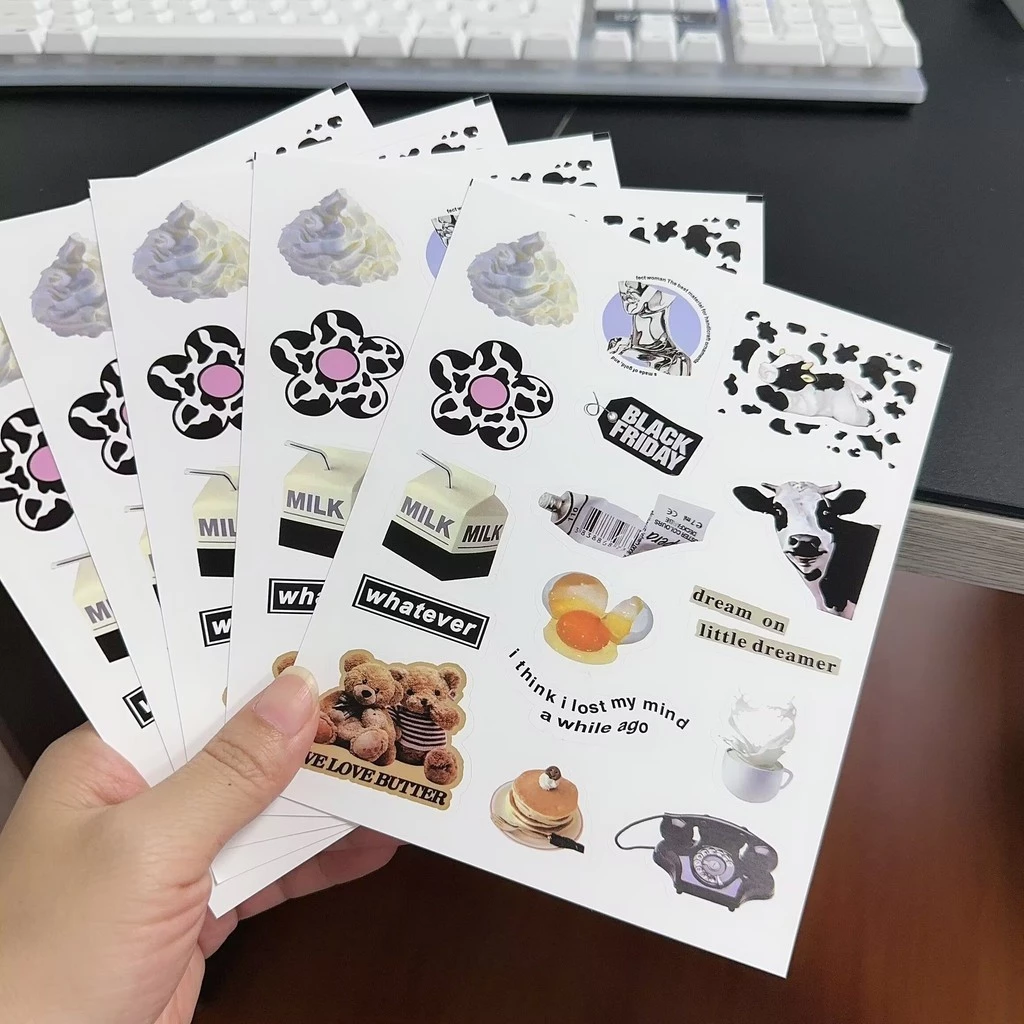 สติ๊กเกอร์ PVC สติ๊กเกอร์ไดคัท สติกเกอร์ กันน้ำ sticker PVCหมี เกาหลี ติดเคส โน๊ตบุ๊ค สติกเกอร์ตกแต่ง.1
