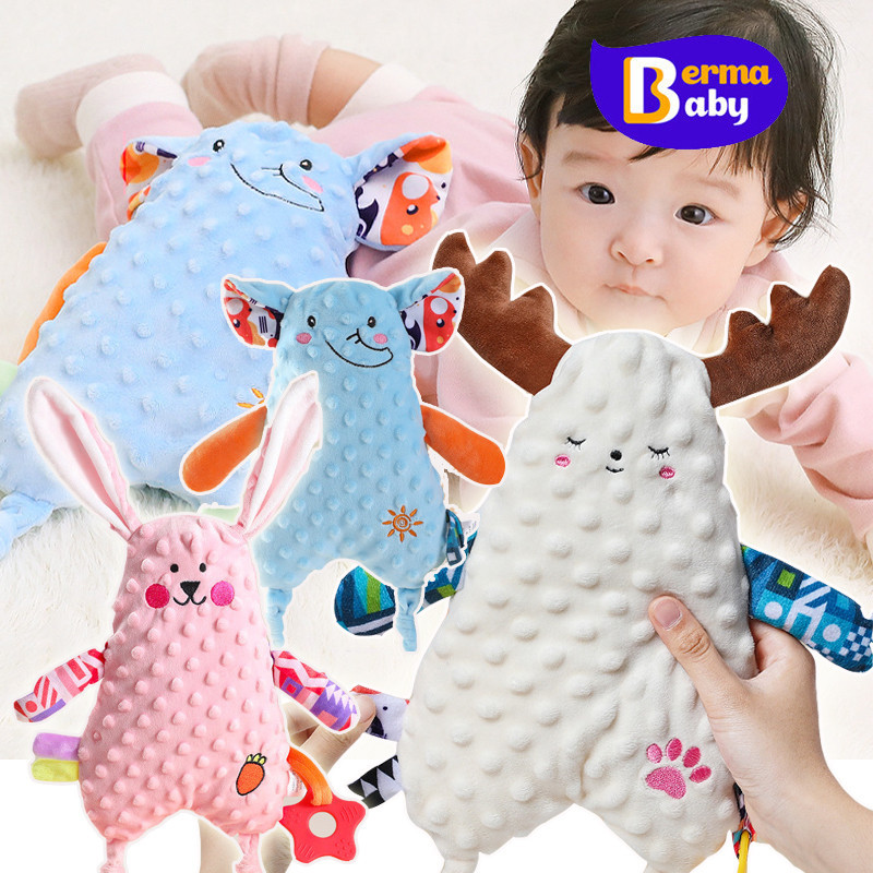 Berma Baby ตุ๊กตาเด็กอ่อนเด็กอ่อน ของเล่นเด็กทารก ญหมอนนอนเ ด้วยยางกัด 30ซม กระต่ายเน่านิ่มนุ่ม