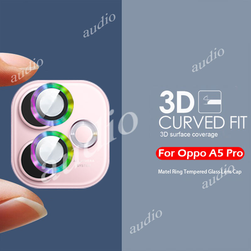 Oppo A5 Pro 5G 4G โลหะกล้องเลนส์ Protector กระจกนิรภัยสําหรับ Oppo A5Pro OppoA5 Pro 5G 4G Ultra Thin Clear โลหะแหวนเลนส์กล้องกระจกนิรภัยสําหรับ OppoA5Pro 5G 4G