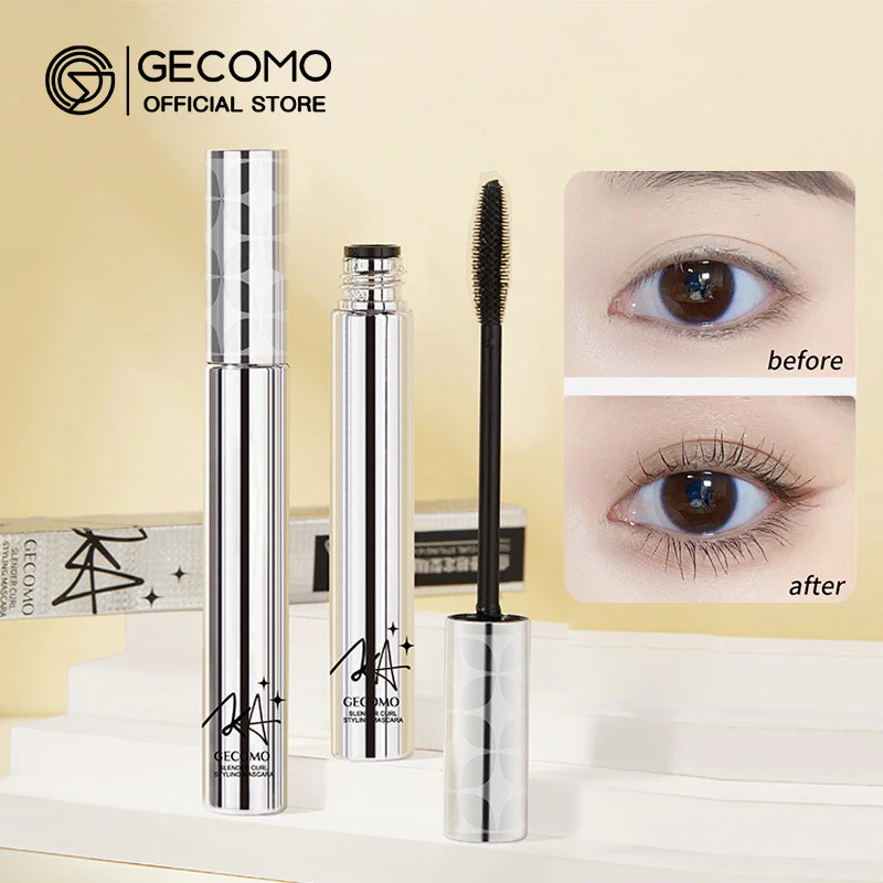 GECOMO มาสคาร่ากันน้ำ ขนตาเรียวหนาดัดผมติดทนนาน มาสคาร่าปัดขนตา มี 2สี แบบเป็นธรรมชาติ (GE201023)