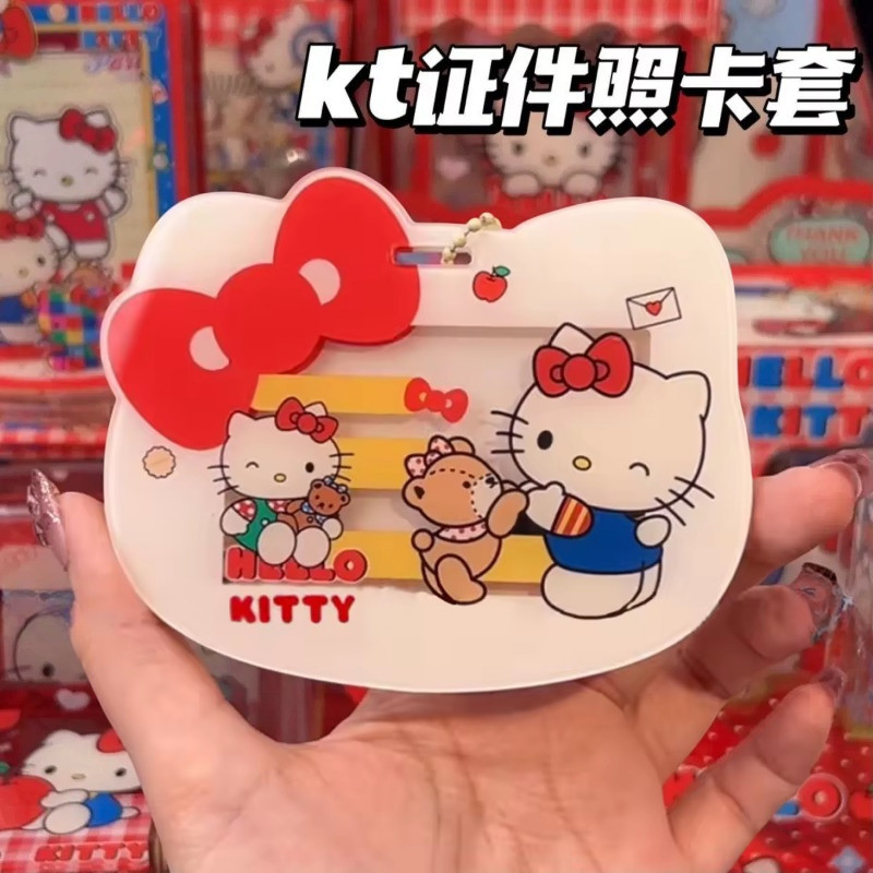 1 ชิ้นน่ารัก เคที แมว รหัส การ์ดนักเรียนผู้ถือบัตร น่ารัก การ์ตูน สวัสดี คิตตี้ ผู้ถือบัตรหญิงพวงกุญแจรถบัสผู้ถือบัตรของขว