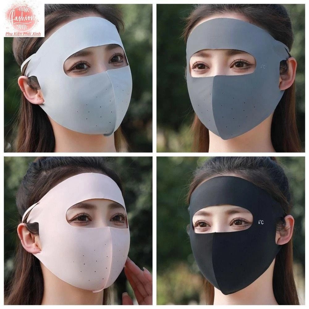 (Combo3) หน้ากากผ้ายืดหยุ่นผ้าไหมเย็นป้องกันรังสี UV/UPF50+(HL1) (3D Mask) ระบายอากาศได้ดี (P011PKPX