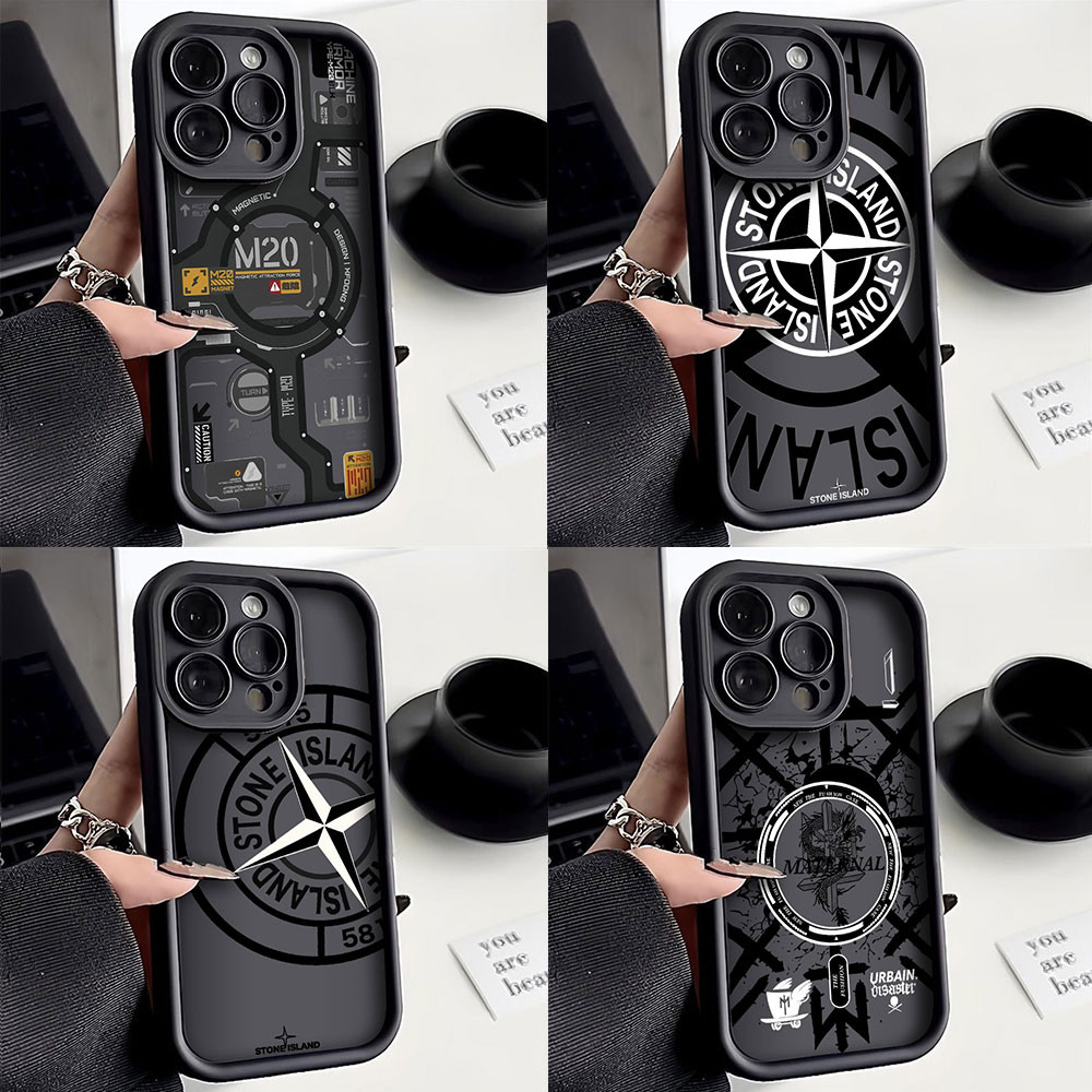 STONE ISLAND ปลอก hp Redmi 13X A5 14C 13 A3 POCO M6 C61 หมายเหตุ 13 Pro 12 12C 10C 9C A1 A2 9A 13C 1