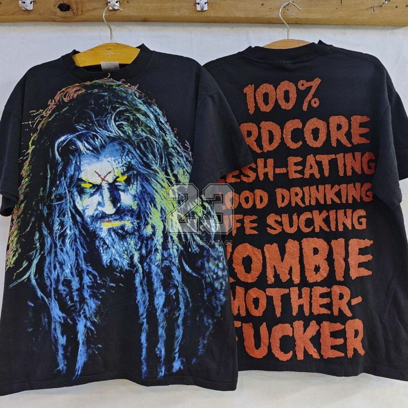 [ 23 ] Rob Zombie Hellbilly Deluxe สกรีนใหญ่ ฟอกนุ่ม เสื้อวินเทจ เสื้อทัวร์ วงร๊อค โปรโมอัลบั้ม vint
