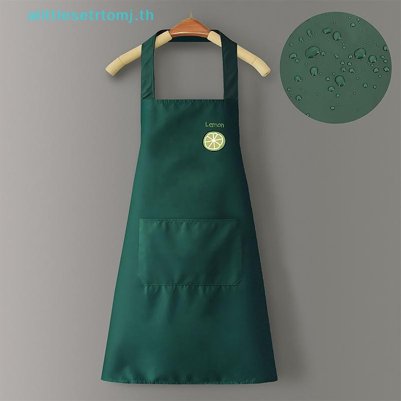 Alittlese ห้องครัวผ้ากันเปื้อนกันน้ํา Chef ทํางานผ้ากันเปื้อน BBQ ร้านอาหารบาร์ Shop Cafe ภาพวาด Bib เล็บสตูดิโอทําความสะอาดชุด TH