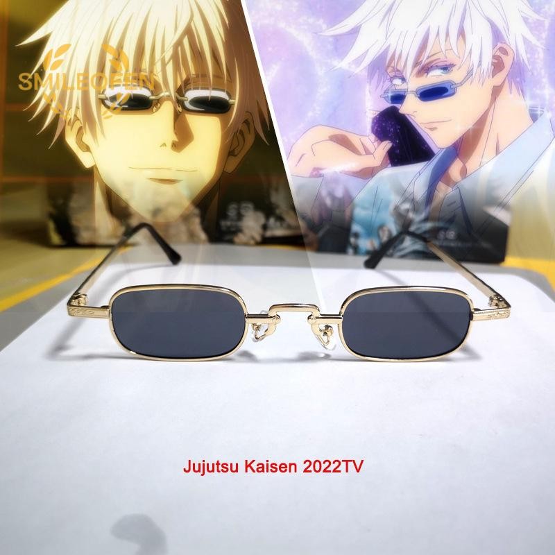 [Smileofen] อะนิเมะ Jujutsu Kaisen Gojo Satoru เดียวกัน Eye Mask แว่นตาคอสเพลย์อุปกรณ์เสริมสีดํา PU Eye Patch สําหรับชายของขวัญ Prop อุปกรณ์เสริมใหม่