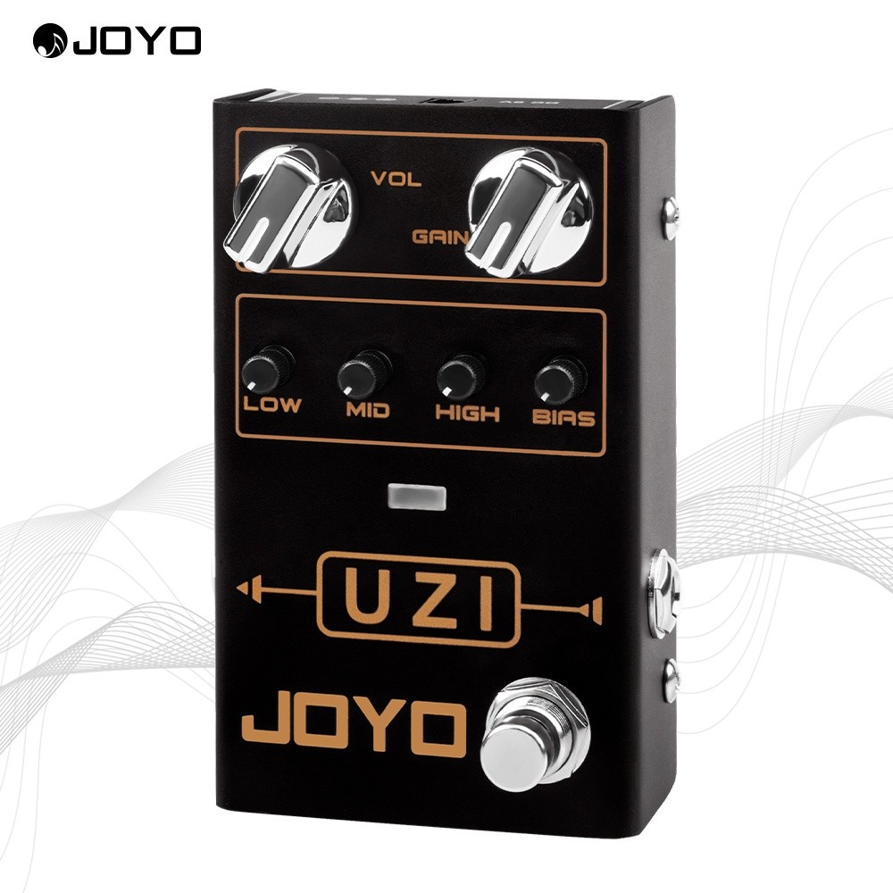 Joyo R-03 Uzi กีตาร์ Distortion เหยียบไฟฟ้าโปรเซสเซอร์ Footswitch สําหรับ Heavy โลหะเพลง True Bypass