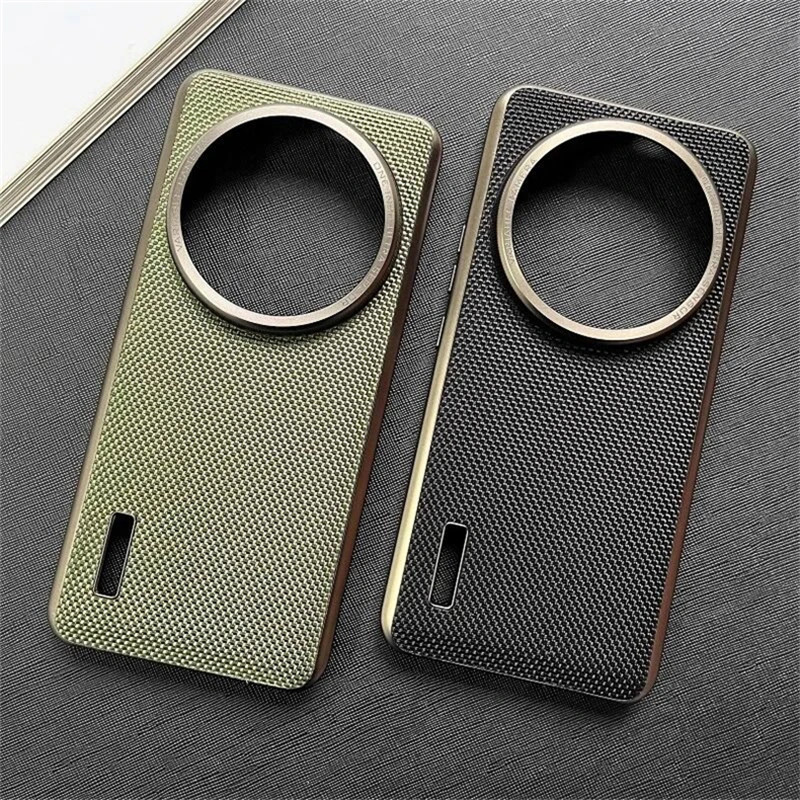 สําหรับ Xiaomi 15 Ultra 13 12S 14 Ultra Nylon ทอ Matte หนังผิวสําหรับ Xiaomi Mi 15 Ultra 14 13 12S U