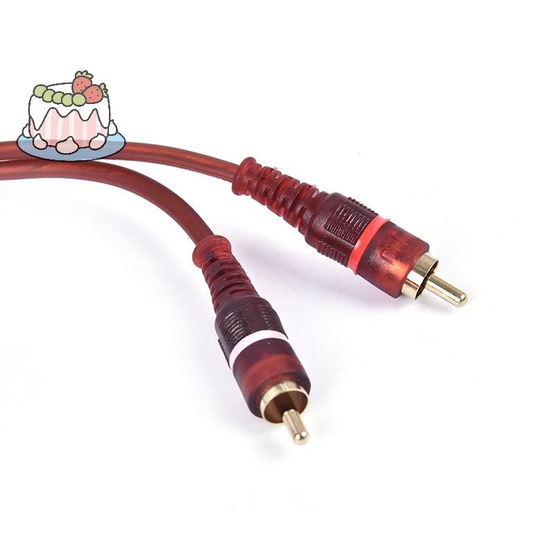 [Sep] สายเคเบิล 1.5 ม. สายสัญญาณเสียงผสมตัวผู้ RCA ตัวผู้เป็นคู่ 6.35 มม. 1/4 นิ้ว