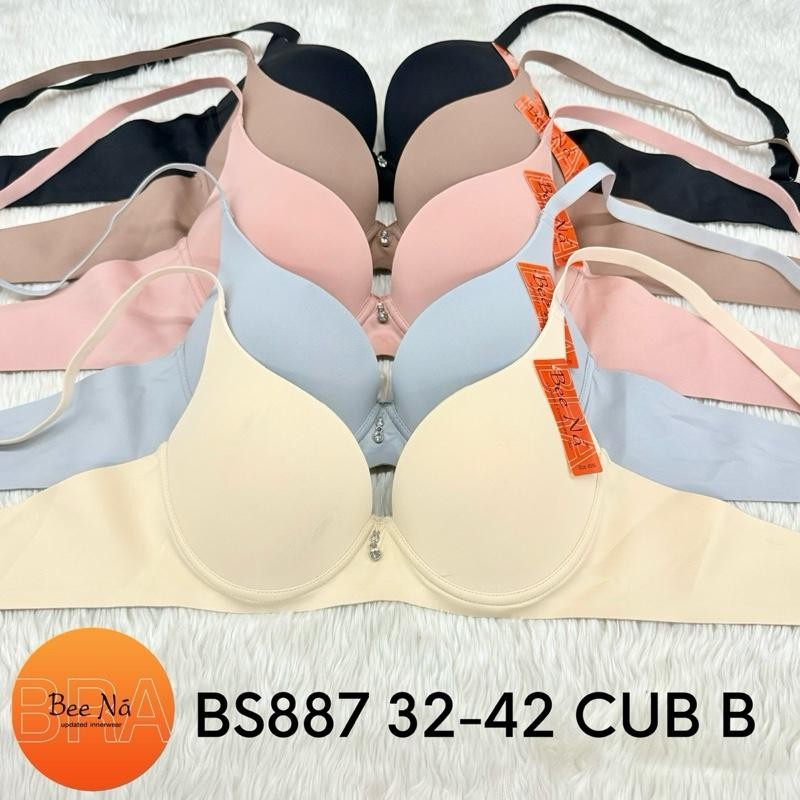 บราที่ทำมาเพื่อสาวอวบอกเล็กโดยเฉพาะ ! BS887 ไร้ขอบยืดเยอะ อกดันชิด บล้อคพิเศษไม่เสริมหน้าแต่ดันเสวว <3