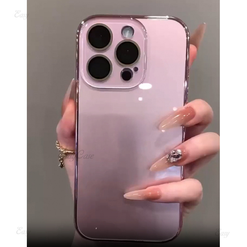 หรูหราแก้วน้ําแข็งชุบเคสโทรศัพท์สําหรับ ไอโฟน 16 15 14 13 12 มือโปร สูงสุด ป้องกันการตกกระแทกฝาหลัง