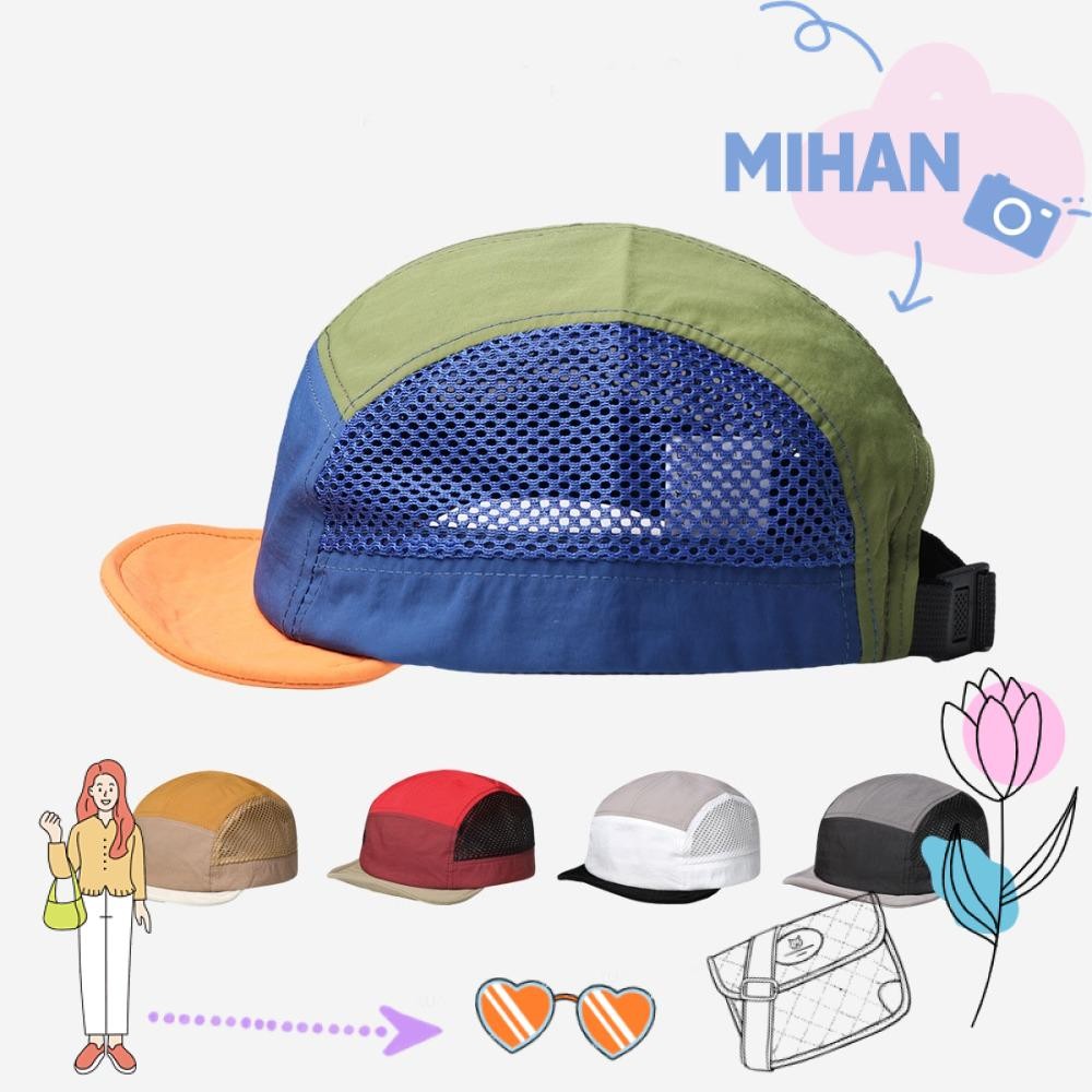 เดือน หมวกเบสบอลตาข่าย, ย้อนยุค 5 แผงหมวกบังแดด, สบาย ๆ ระบายอากาศได้แห้งเร็วหมวกป้องกันรังสียูวีแบบปรับได้
