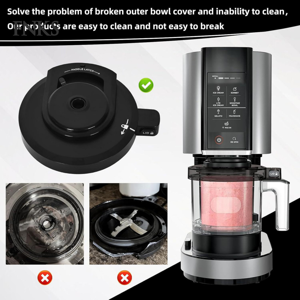[คลังสินค้าพร้อม] อุปกรณ์เสริมเครื่องทําไอศกรีมเครื่องทําไอศกรีมฝาครอบชามด้านนอกเปลี่ยนฝาปิดชามด้านน