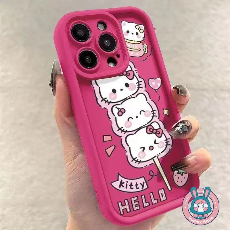 น่ารัก Hello Kitty นุ่มสําหรับ OPPO Reno 7 7Z 6 6Z 5 Pro รูปที่ 7
