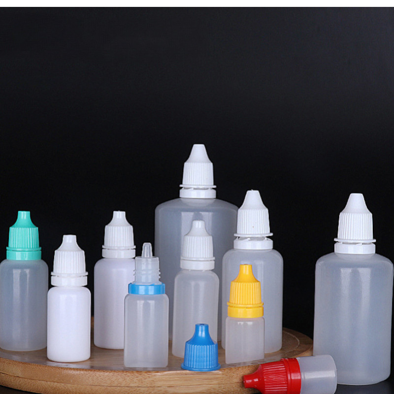 3/5/10/15/30 ml ขวดยาหยอดตา ขวดหยดตา ฝาครอบป้องกันการโจรกรรม ขวดบีบ ขวดพลาสติก PE