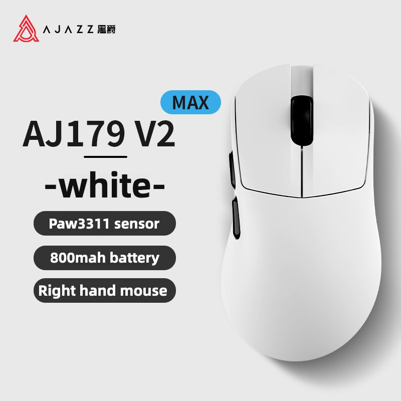 Ajazz AJ179 Pro เมาส์เล่นเกมไร้สายสามโหมด 8k E-sports ฐานชาร์จหน้าจอสีน้ําหนักเบาขวา3395 - รูปที่ 6
