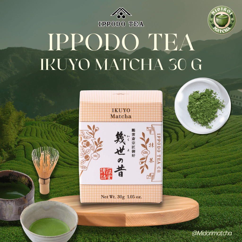(พร้อมส่ง 24 H.) Ippodo Matcha Ikuyo 30g. มัทฉะเกรดพรีเมี่ยม ผงมัทฉะแท้ 100% **BBF 26/08/2025**