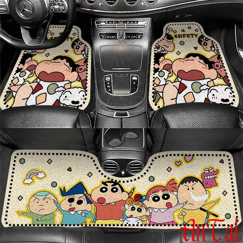 พรมรถยนต์3pcs เหมาะสำหรับรถยนต์5ที่นั่ง แถวหน้า/แถวหลัง วัสดุ PVC กันลื่นทนต่อการสึกหรอ กันน้ำกันฝุ่น สามารถตัดได้ - รูปที่ 2