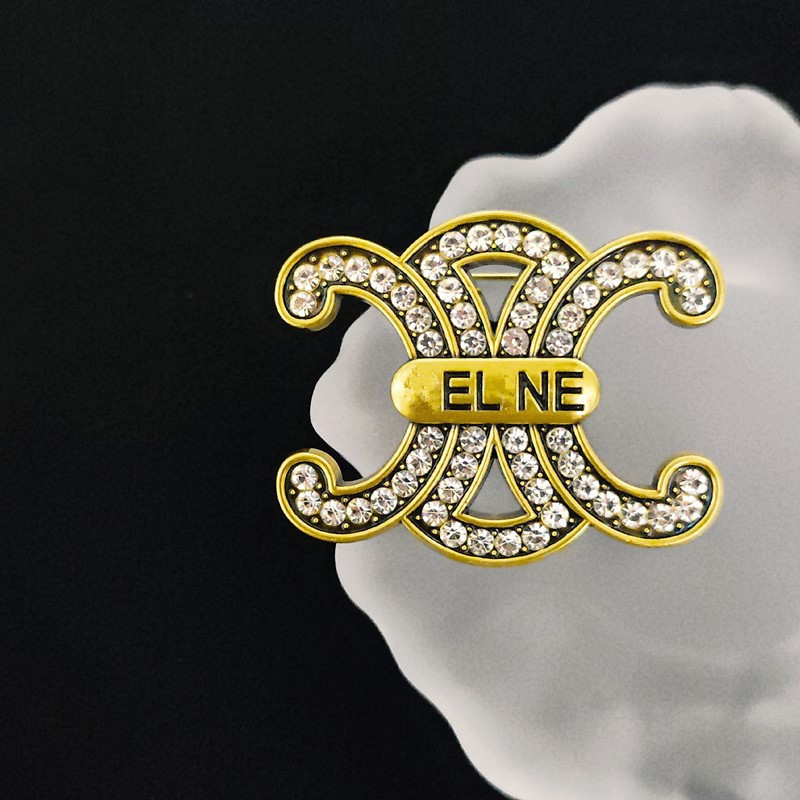 Arc De Triomphe ตัวอักษรเข็มกลัด Rhinestone Hollow All-Matching Graceful วัสดุสูงโลหะผสม Pin เสื้อผ้าคอ Pin