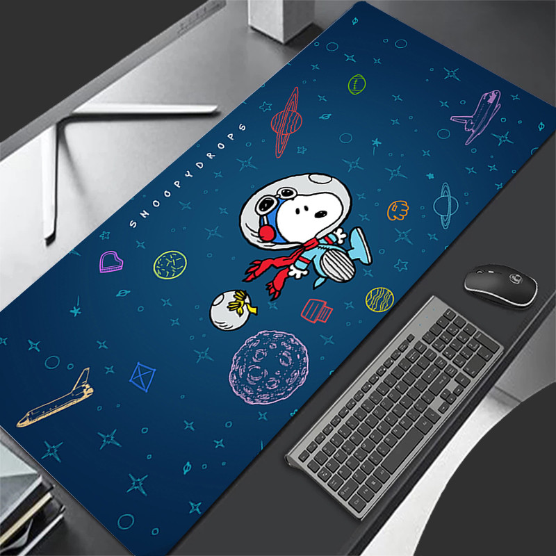 Space Galaxy Mouse Pad XXL PC Kawaii สัตว์เลี้ยงสุนัข Gamer ตู้ Mousepad แล็ปท็อปการ์ตูน S-snoopy คี