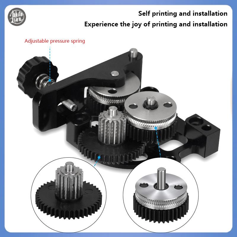 Wl| Hard เหล็กลดเกียร์มอเตอร์ความเร็วสูงสําหรับ CR10 CR-10S Ender3 V2 HGX LITE Extruder Dual Gear Ex