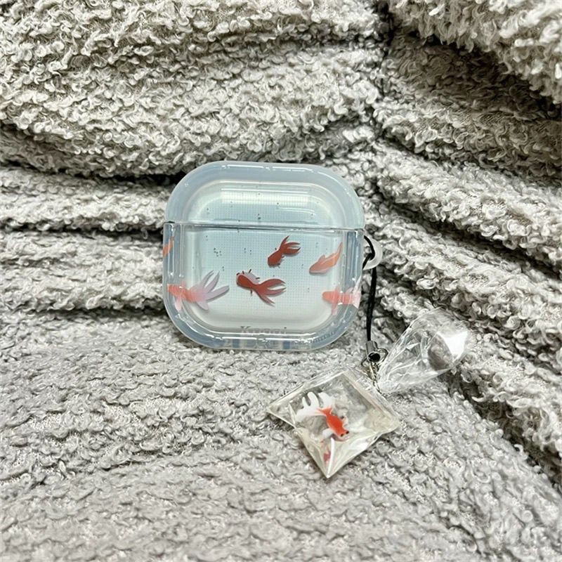 จี้ปลาทองน่ารักเหมาะสําหรับ Lenovo lp40pro เคสหูฟัง LP40 ไร้สาย Lenovo LP40 เคสหูฟัง