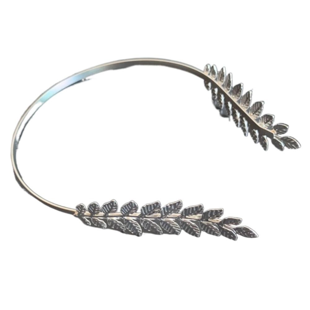 QINYUZ9 Headpieces งานแต่งงาน,ใบมะกอกอุปกรณ์เสริมผม Back-worn Leaf ที่คาดผมโลหะ,แฟชั่น Vintage Hair Band สําหรับผู้หญิง - รูปที่ 7