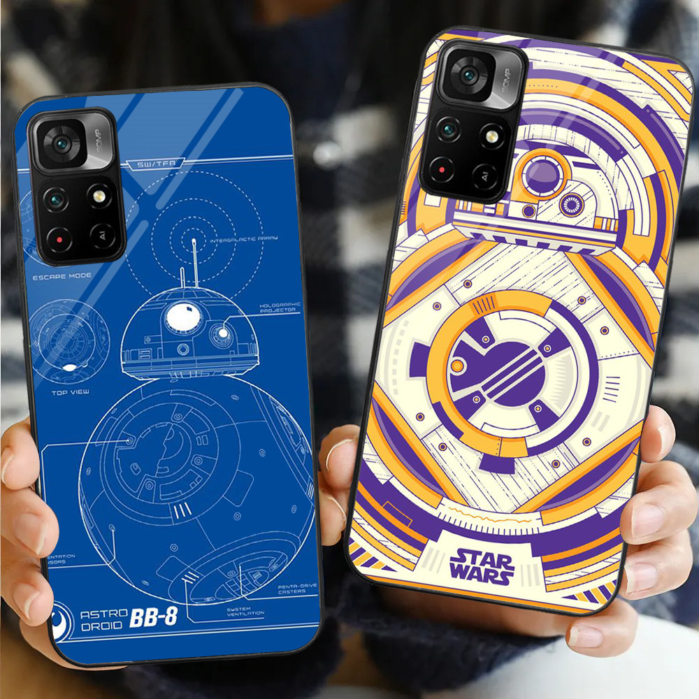 Star เป็น bb8 02 เคสโทรศัพท์แก้วสําหรับ Xiaomi POCO F3 F4 F5 M3 M4 M5 M6 4G X3 X4 GT NFC X5 X6 PRO 5