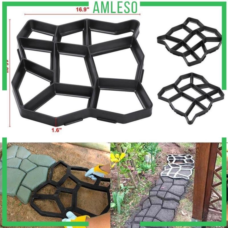 [Amleso] แม่พิมพ์ทําคอนกรีต สําหรับทางเท้า ทางเดิน ทางเท้า ลานบ้าน สนามหญ้า - รูปที่ 2