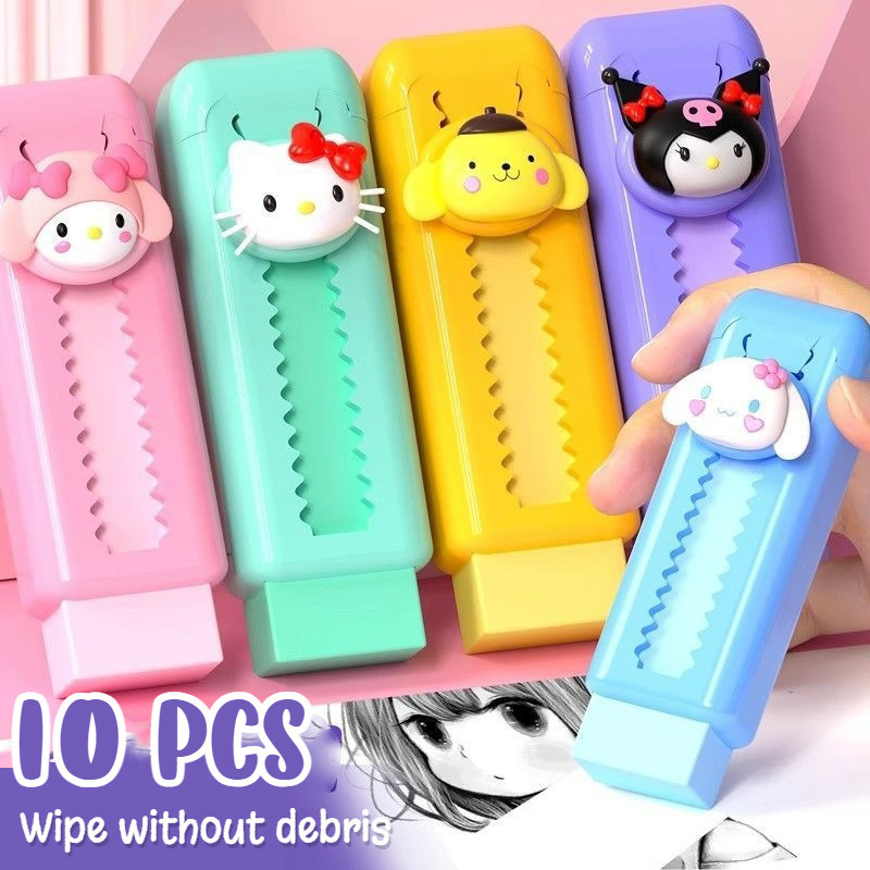 Sanrio ยางลบ แบบดึง ลบได้ ลายการ์ตูนคิตตี้ คิตตี้ สําหรับนักเรียน ไม่มีเศษกระดาษ เสริมการเรียนรู้