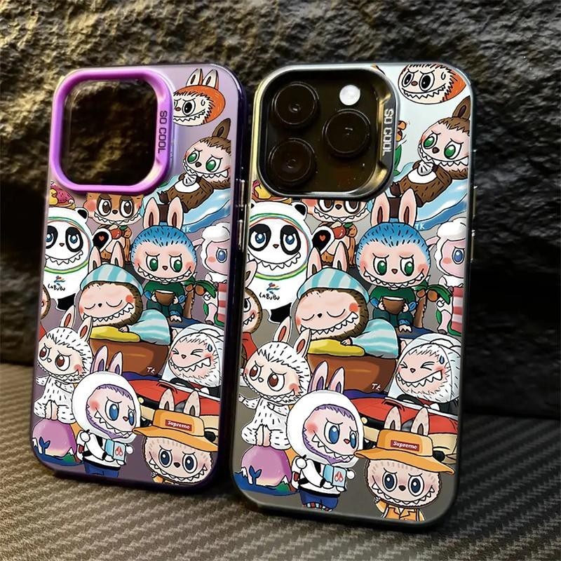 เคสโทรศัพท์มือถือ ไล่โทนสีเลเซอร์ ลาย Labubu น่ารัก สําหรับ Xiaomi Redmi Note 13 Pro 5G 7 8 9 11 10 12 13 Pro Plus 10 5G 10S 11S 9S Redmi 12 13C 9A 9C 10 9T A1 A2 Plus Imd เนื้อด้าน