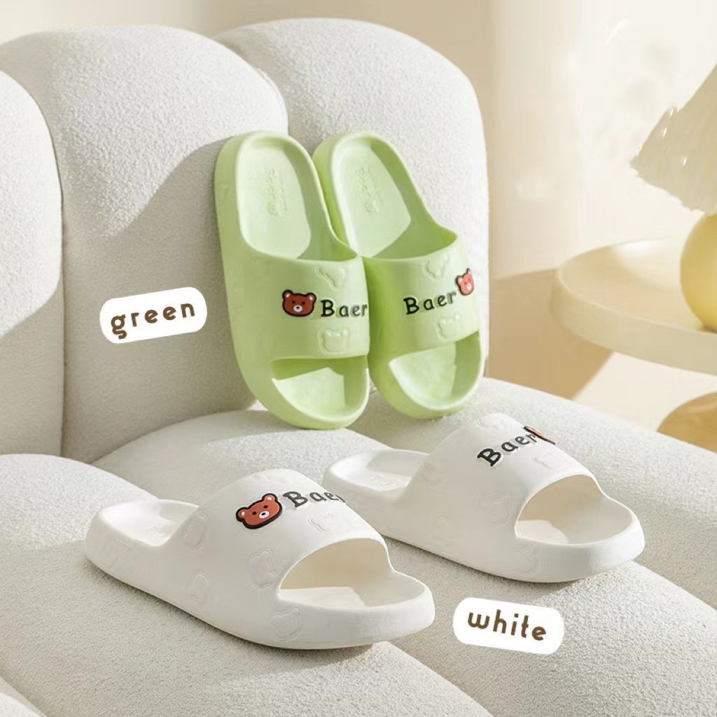 Destin🩰พร้อมส่งจากไทย🛒 (LT-BEB) รองเท้าแตะสวม ลายน้องหมีข้าง รองเท้าแฟชั่นน่ารักตุมุตะมิ พื้นนิ่มกันลื่น สีสันละมุนสุดๆ