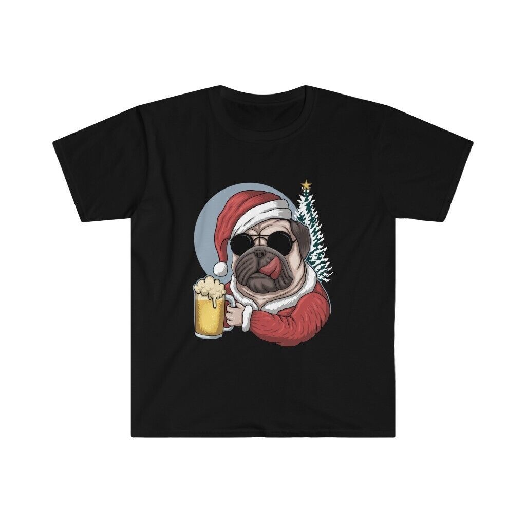 Pug Santa Harajuku Gothic Men Tshirt