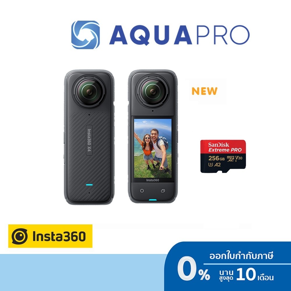 Insta360 X4 + Sandisk Memory 256 Extreme Pro By Aquapro