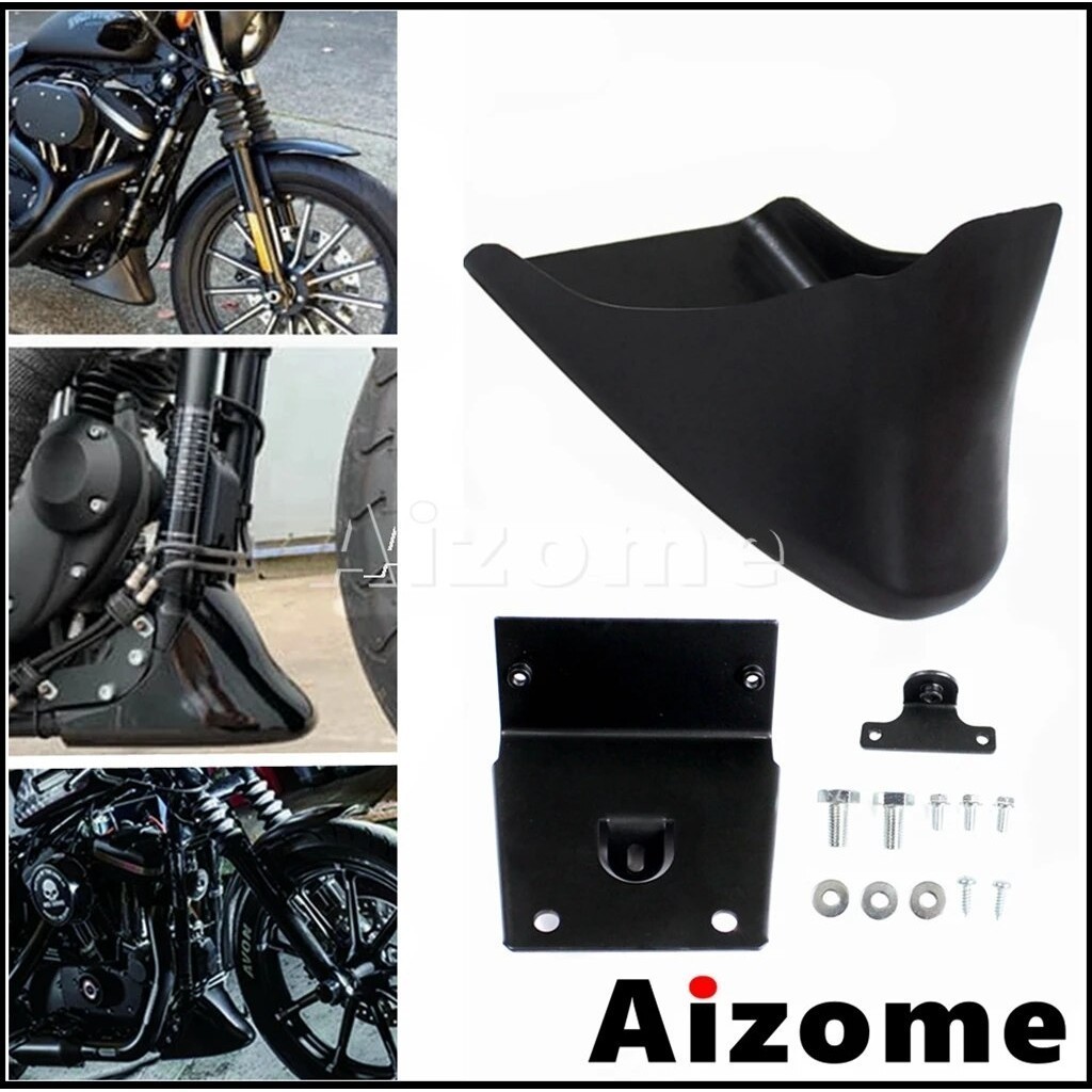 AI Motorcycle Lower Front Spoiler ABS Plastic Air Dam Fairing Cover kit For Harley Sportster 883 XL1200 Super Low Iron 2