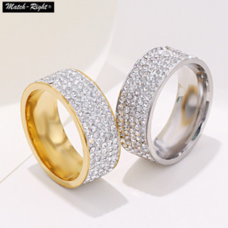 สร้อยคอ จี้แหวนไทเทเนียม แหวนนิ้วมือ ประดับพลอยเทียม สีทอง ส…