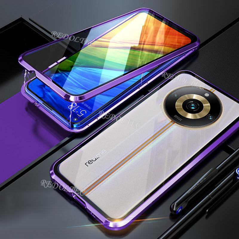 เคส Realme 11 Pro 11 Pro+ 5G ใหม่ เคสโทรศัพท์มือถือแบบแข็ง แม่เหล็ก สองด้าน 360 องศา สําหรับ Realme 