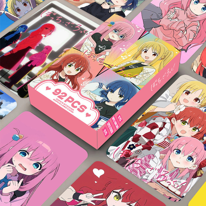 อะนิเมะ BOCCHI THE ROCK! สติกเกอร์โปสการ์ด การ์ดโลโม่ สองด้าน 92 ชิ้น/กล่อง